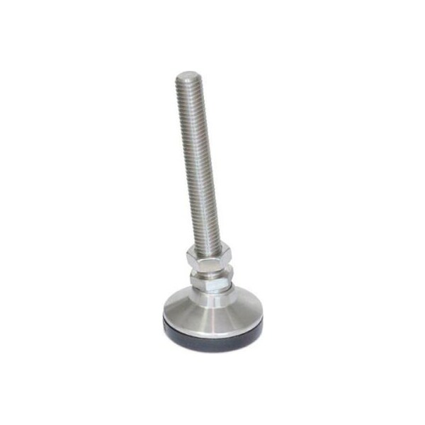 J.W. Winco 5T2SNT SNSM-1.25-5/16X18-2-NI "Snap-Lock" Non-Skid Leveling Mounts SS, Threaded Stud